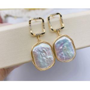 Natural Baroque Pearl Earring Hot Irregular Pearl Earrings for Women Baroque Simulated Pearl Charms Statement Earrings