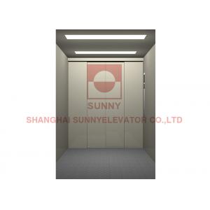 China 1.0m/S Cargo Lift Side Door Gearless Freight Elevator With Painted Steel Plate supplier