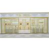 China 3 Color LED Light Golden Jewelry Store Showcases Alloy Display Cabinet wholesale