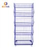 China Customized Supermarket Rolling Metal Wire Container Promotion Mesh Cage With Wheels wholesale