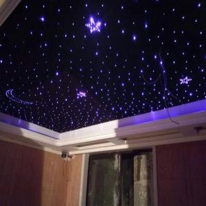 China RF Remote RGB Lights Fiber Optic Star Ceiling Panels Polyester Fiberboard For Home Cinema supplier