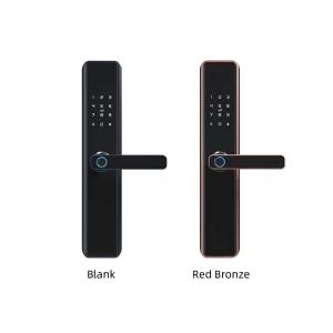 Tempered Glass Digital Smart Door Locks Bluetooth Fingerprint For Wooden Door