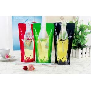 China custom transparent plastic zip lock drinks/beverage bag/resealable pouch packaging bag for drinks supplier