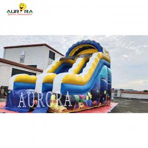 China Blue Yellow Playground Inflatable Water Slide Rental For Parties And Events supplier