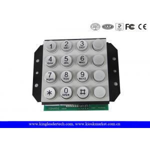 China 16 Keys PIN interface Zink Alloy Industrial Numeric Keypad For Door Access Control or Phone System supplier