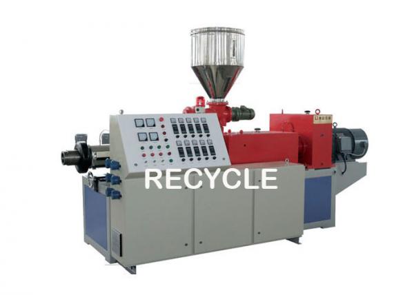 Conical Twin Screw Plastic Extruder Machine , Double Screw Extruder For PVC