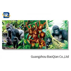 China High Definition 3D Animation Picture Chimpanzee Pattern Flipped Wall Decorative Photos supplier