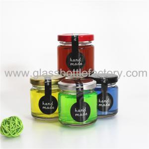 China 100ml Empty Clear Round Glass Jam Jar With Lid supplier