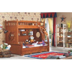solid wood bunk bed with pulled bed