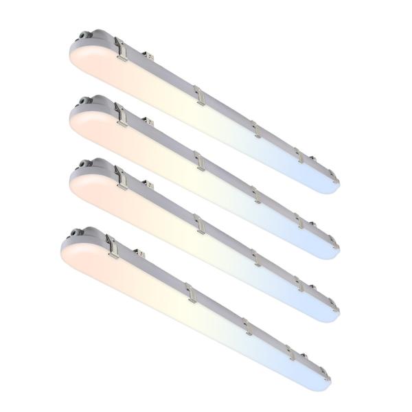 China IP66 ETL FCC 15W-100W Vapeur Triproof Light Led Flat Tri-Proof Batten Pour les entrepôts de stockage de poussière alimentaire supplier