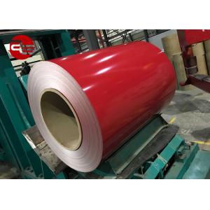 Macio/completamente duramente o vermelho Prepainted a largura de aço galvanizada 600mm - 1250mm da bobina