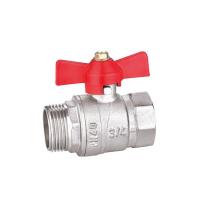 China OEM Brass Three Quarter Inch Ball Valve With Butterfly Handle on sale