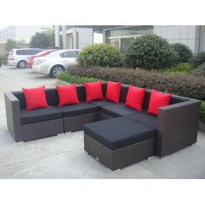 China Rotin extérieur Sofa Set With Middle Sofa, Sofa And Ottoman faisant le coin supplier