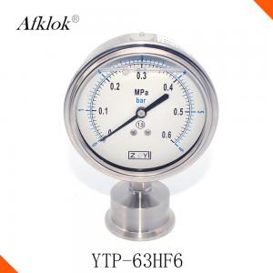 China Sanitary Manometer Gas Pressure Gauge , Diaphragm Type Gas Grill Pressure Gauge supplier