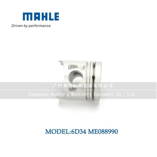 6D34T 6D34 Mahle Steel Pistons , ME088990 Sk230-6 Engine Piston Set
