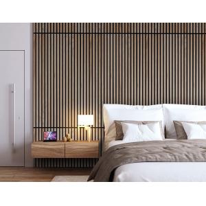 Acoustic Wooden Slats Decorative Sound Insulation Panels Soundproof Room Dividers