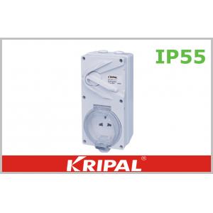 China White IP55 13A Weatherproof Switch Socket 3 Flat Electrical Outlet supplier