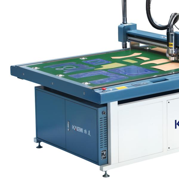 Máquina de corte de patrones de papel CAD de tablero de plantilla con caja de plata de marco azul 2-en-1