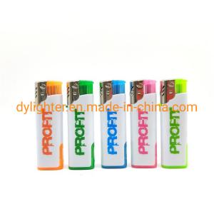 Refillable Advertising Dongyi LED Lighter F002 Windproof Lighter with Customized Logo