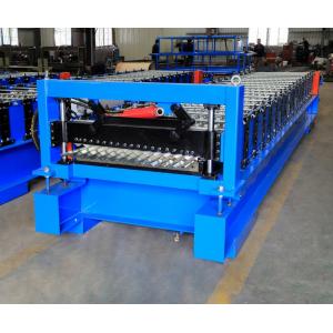 China Corrugated Steel Panel Roll Forming Machine , Steel Frame Roll Former 12-18m/Min supplier