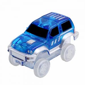 China Custom LED Light Up Cars For Tracks Electronics Car Toys With Flashing Lights Fancy DIY Toy Cars Kid supplier