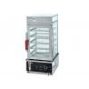 Electric Food Warmer Showcase Stainless Steel Double Layers Glass Bread Steamer