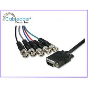 China HD 15 M, UL2919, 3 Coaxial goldplated or nickle plated C male VGA to TV Cables supplier
