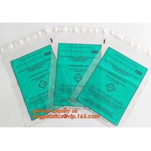wholesale custom printed ldpe Zip lockk kangaroo pouch plastic zipper bag zip lock biohazard specimen bags with pocket