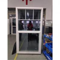 China Tempered Glass UPVC Single Hung Window American Style Profile PVC Sliding Vinyl Window on sale