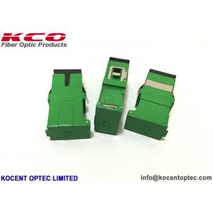China Auto Shut SCA Fiber Optic Network Adapter 4 Cores SC APC Green Color 1 Chanel Way supplier
