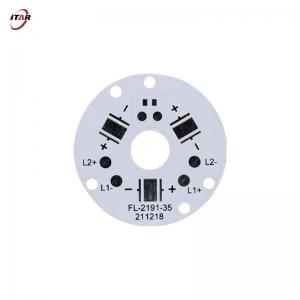 Black Round LED MCPCB Board 35mm 3.0 Thermal Coefficient 40W For Light
