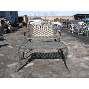 Modern Cast Iron Table And Chairs With Antique Bronze Color Cast Iron Outdoor Dining Set