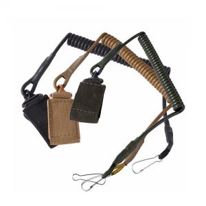 China Weapon Pistol Retention Coil Safety Lanyard Strap With Hook And Loop supplier