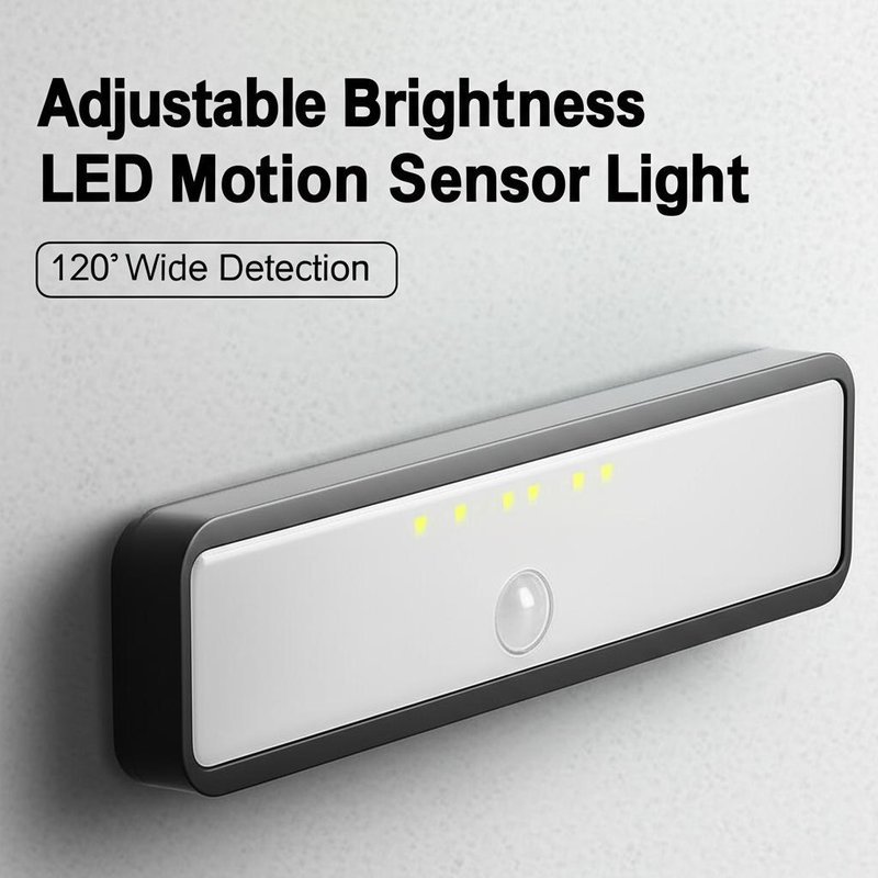 China Adjustable Brightness Wireless Rechargeable LED Motion Sensor Light 120° Wide Detection on sale