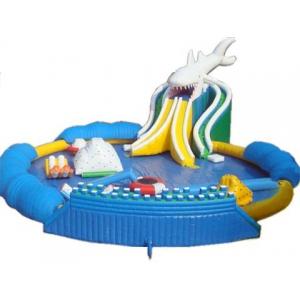 China Blow Up Inflatable Aqua Park , Inflatable Backyard Water Park 20*18m Dimensional Stable supplier