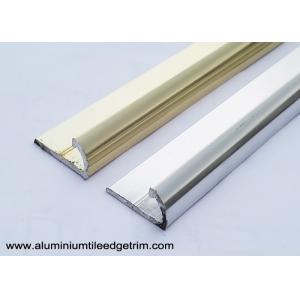 China Semi Round Aluminium Tile Edge Trim Polished Light Golden And Silver supplier