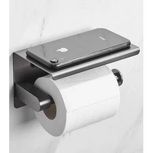 Stainless Steel 304 Toilet Tissue Dispensers , Toilet Paper Holder With Shelf OEM
