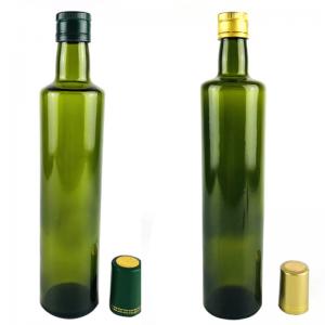 No Drip Nozzle Round Glass Olive Oil Bottle Dust Proof OEM Service Support