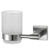 Toothbrush Holder With Frosted Glass Cup For Toothbrushes,Toothpaste Cup Holder-Durable And Sturdy