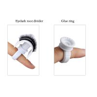 China Eyelash Makeup Tattoo Plastic Cup Glue Ink Extension Holder Finger Ring For Grafting Eyelash Ring on sale