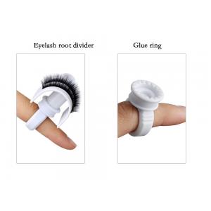 China Eyelash Makeup Tattoo Plastic Cup Glue Ink Extension Holder Finger Ring For Grafting Eyelash Ring supplier