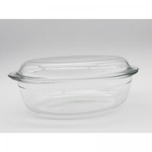 4L 4.5L 6.5L Glass Baking Dish Heat Resistant Glass Pizza Pan