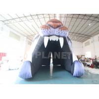 China Outdoor Sport Entrance Inflatable Tiger Head Tunnel Advertising Mascot Inflatable Tiger Helmet Tunnel on sale