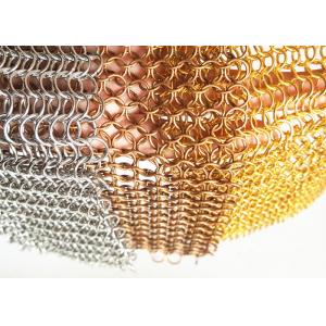 Stainless Steel metal Ring mesh For Facades, Copper Metal Chainmail Ring Curtain