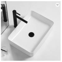 China Slim Edge Wash Basin Above Counter Ceramic Small Space Wash Basin Designs on sale