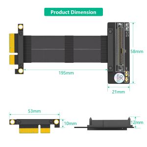 China SFF-8639 U.2 to PCIe 3.0 4X Extender Cable for NVMe SSD wholesale