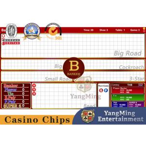 International Baccarat Gambling Systems Lucky Six System Software Poker Table Live Game Display Interface
