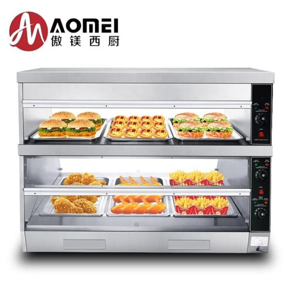 China Vitrine électrique de chauffage des aliments en acier inoxydable avec une capacité de 45 kg et une température réglable supplier