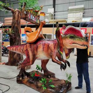 Realistic Dilophosaurus Dinosaur Animatronics For Sale Color Customized