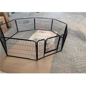 China 8 Panels Pet Stainless Dog Cage Crates Puppy Playpen Play Pen Exercise Cage Fence supplier